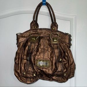 Large bronze Kathy Van Zeeland purse.